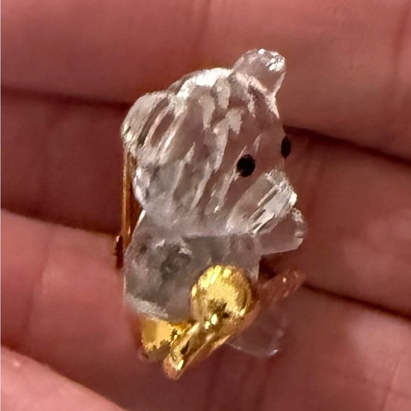 Swarovski BEAR TENNIS PLAYER PIN - Picture 6 of 6